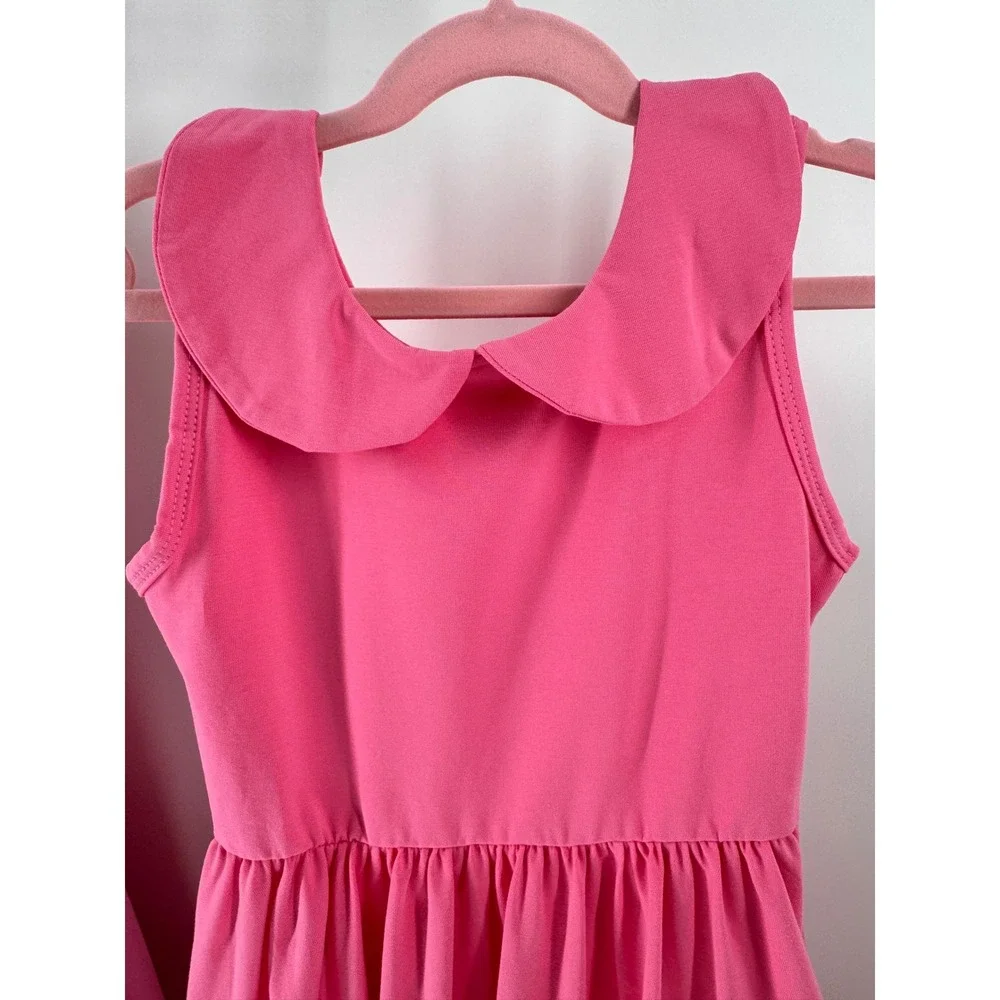 Girlhood Ruffle Hem Dress Kids 8 10‎ Pink Good Peter Pan Collar Sister Set